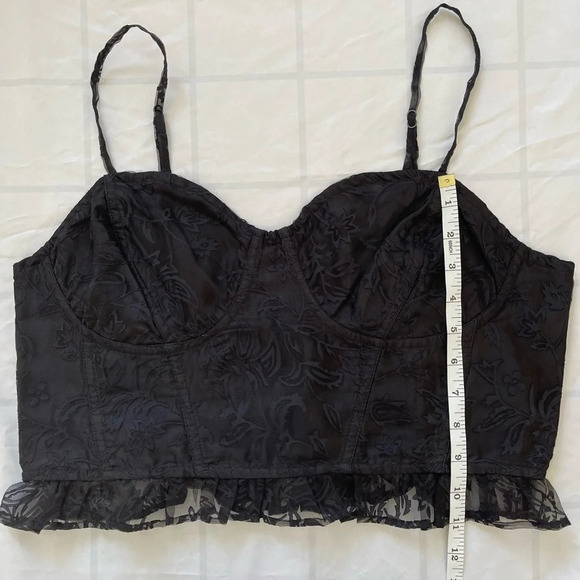 Free People Now Or Never Corset Top in Black Size L - Picture 5 of 11